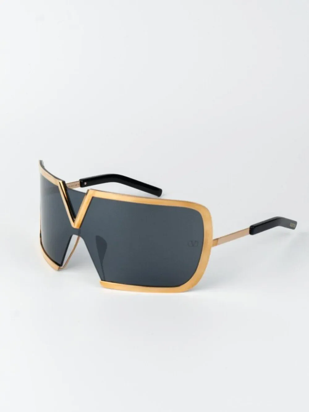 Valentino Men Sunglasses Titanium Gold Grey Mask V-ROMASK VLS-120A 146